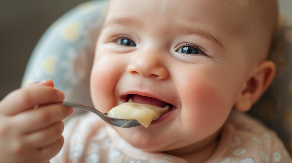 離乳食を食べる赤ちゃん